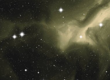 Derin uzay yıldız alanı. Evren yıldızlarla ve gazla dolu. çok uzak bir evren çizimi.