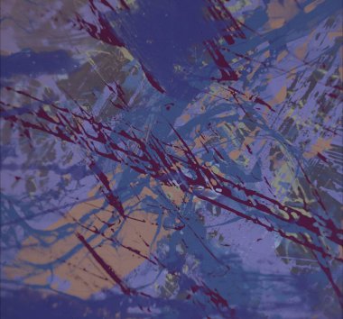 Grunge çağdaş sanat. El sanat yapılmış. renkli doku. Modern sanat. Yağlı boya darbeleri. Darbeleri. Sanatsal arka plan. Soyut resim tuval üzerine.