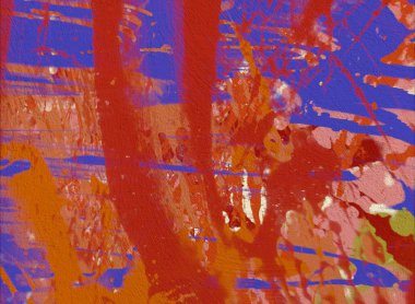 Grunge çağdaş sanat. El sanat yapılmış. renkli doku. Modern sanat. Yağlı boya darbeleri. Darbeleri. Sanatsal arka plan. Soyut resim tuval üzerine.