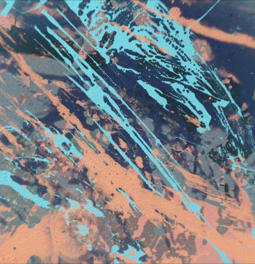 Grunge çağdaş sanat. El sanat yapılmış. renkli doku. Modern sanat. Yağlı boya darbeleri. Darbeleri. Sanatsal arka plan. Soyut resim tuval üzerine.