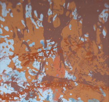 Grunge çağdaş sanat. El sanat yapılmış. renkli doku. Modern sanat. Yağlı boya darbeleri. Darbeleri. Sanatsal arka plan. Soyut resim tuval üzerine.