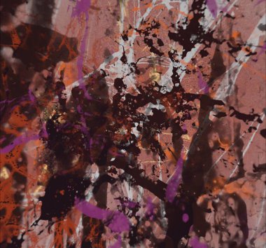 Grunge çağdaş sanat. El sanat yapılmış. renkli doku. Modern sanat. Yağlı boya darbeleri. Darbeleri. Sanatsal arka plan. Soyut resim tuval üzerine.