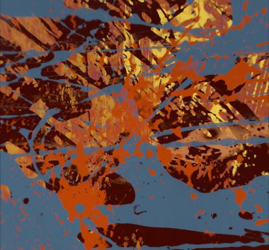 Grunge çağdaş sanat. El sanat yapılmış. renkli doku. Modern sanat. Yağlı boya darbeleri. Darbeleri. Sanatsal arka plan. Soyut resim tuval üzerine.