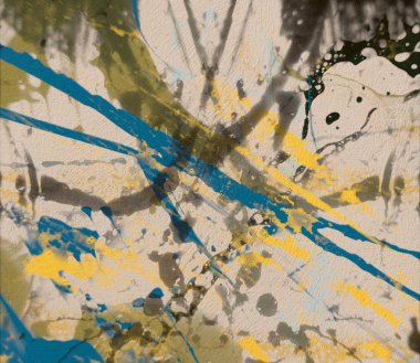 Grunge çağdaş sanat. El sanat yapılmış. renkli doku. Modern sanat. Yağlı boya darbeleri. Darbeleri. Sanatsal arka plan. Soyut resim tuval üzerine.