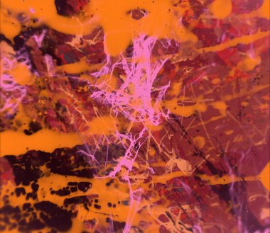 Grunge çağdaş sanat. El sanat yapılmış. renkli doku. Modern sanat. Yağlı boya darbeleri. Darbeleri. Sanatsal arka plan. Soyut resim tuval üzerine.