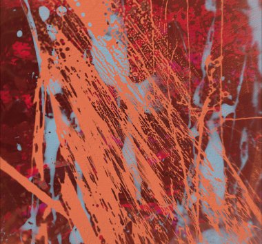 Grunge çağdaş sanat. El sanat yapılmış. renkli doku. Modern sanat. Yağlı boya darbeleri. Darbeleri. Sanatsal arka plan. Soyut resim tuval üzerine.