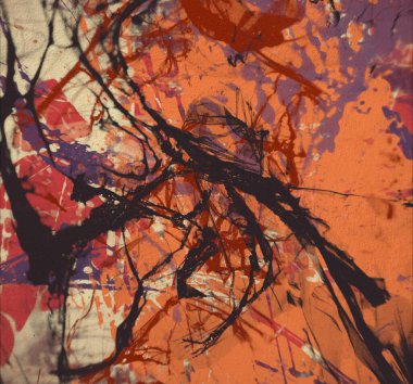 Grunge çağdaş sanat. El sanat yapılmış. renkli doku. Modern sanat. Yağlı boya darbeleri. Darbeleri. Sanatsal arka plan. Soyut resim tuval üzerine.