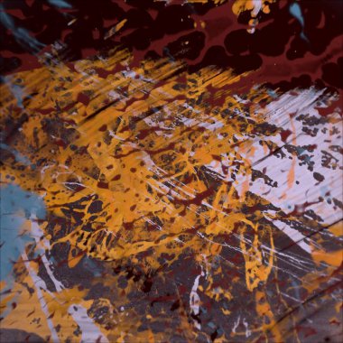 Grunge çağdaş sanat. El sanat yapılmış. renkli doku. Modern sanat. Yağlı boya darbeleri. Darbeleri. Sanatsal arka plan. Soyut resim tuval üzerine.