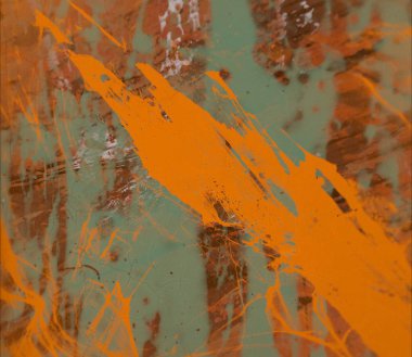 Grunge çağdaş sanat. El sanat yapılmış. renkli doku. Modern sanat. Yağlı boya darbeleri. Darbeleri. Sanatsal arka plan. Soyut resim tuval üzerine.