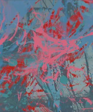 Grunge çağdaş sanat. El sanat yapılmış. renkli doku. Modern sanat. Yağlı boya darbeleri. Darbeleri. Sanatsal arka plan. Soyut resim tuval üzerine.