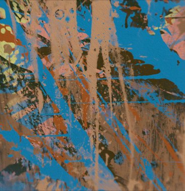 Grunge çağdaş sanat. El sanat yapılmış. renkli doku. Modern sanat. Yağlı boya darbeleri. Darbeleri. Sanatsal arka plan. Soyut resim tuval üzerine.