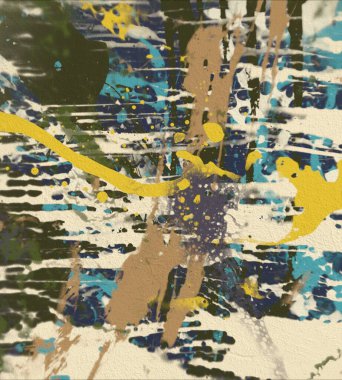 Grunge çağdaş sanat. El sanat yapılmış. renkli doku. Modern sanat. Yağlı boya darbeleri. Darbeleri. Sanatsal arka plan. Soyut resim tuval üzerine.