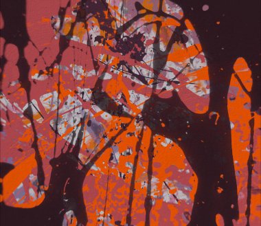 Grunge çağdaş sanat. El sanat yapılmış. renkli doku. Modern sanat. Yağlı boya darbeleri. Darbeleri. Sanatsal arka plan. Soyut resim tuval üzerine.