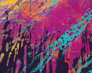 Grunge çağdaş sanat. El sanat yapılmış. renkli doku. Modern sanat. Yağlı boya darbeleri. Darbeleri. Sanatsal arka plan. Soyut resim tuval üzerine.