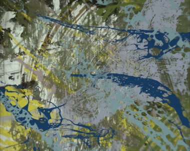 Grunge çağdaş sanat. El sanat yapılmış. renkli doku. Modern sanat. Yağlı boya darbeleri. Darbeleri. Sanatsal arka plan. Soyut resim tuval üzerine.