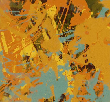 Grunge çağdaş sanat. El sanat yapılmış. renkli doku. Modern sanat. Yağlı boya darbeleri. Darbeleri. Sanatsal arka plan. Soyut resim tuval üzerine.