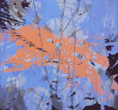 Grunge çağdaş sanat. El sanat yapılmış. renkli doku. Modern sanat. Yağlı boya darbeleri. Darbeleri. Sanatsal arka plan. Soyut resim tuval üzerine.