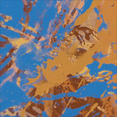 Grunge çağdaş sanat. El sanat yapılmış. renkli doku. Modern sanat. Yağlı boya darbeleri. Darbeleri. Sanatsal arka plan. Soyut resim tuval üzerine.