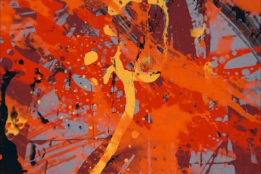 Grunge çağdaş sanat. El sanat yapılmış. renkli doku. Modern sanat. Yağlı boya darbeleri. Darbeleri. Sanatsal arka plan. Soyut resim tuval üzerine.