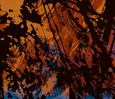 Grunge çağdaş sanat. El sanat yapılmış. renkli doku. Modern sanat. Yağlı boya darbeleri. Darbeleri. Sanatsal arka plan. Soyut resim tuval üzerine.