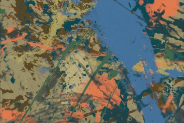 Grunge çağdaş sanat. El sanat yapılmış. renkli doku. Modern sanat. Yağlı boya darbeleri. Darbeleri. Sanatsal arka plan. Soyut resim tuval üzerine.