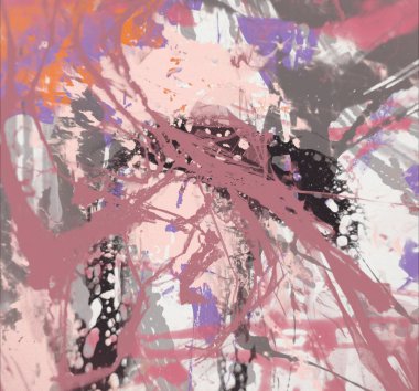 Grunge çağdaş sanat. El sanat yapılmış. renkli doku. Modern sanat. Yağlı boya darbeleri. Darbeleri. Sanatsal arka plan. Soyut resim tuval üzerine.