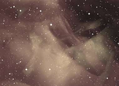 Derin uzay yıldız alanı. Evren yıldızlarla ve gazla dolu. çok uzak bir evren çizimi.