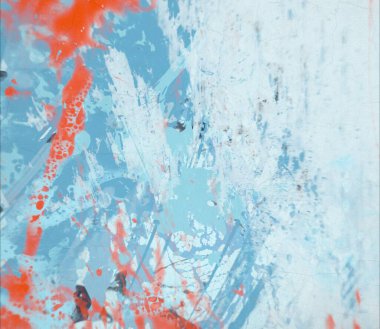 Grunge çağdaş sanat. El sanat yapılmış. renkli doku. Modern sanat. Yağlı boya darbeleri. Darbeleri. Sanatsal arka plan. Soyut resim tuval üzerine.