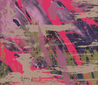 Grunge çağdaş sanat. El sanat yapılmış. renkli doku. Modern sanat. Yağlı boya darbeleri. Darbeleri. Sanatsal arka plan. Soyut resim tuval üzerine.