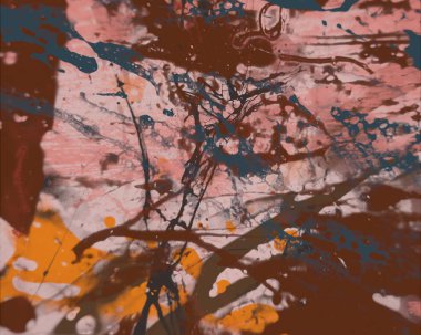 Grunge çağdaş sanat. El sanat yapılmış. renkli doku. Modern sanat. Yağlı boya darbeleri. Darbeleri. Sanatsal arka plan. Soyut resim tuval üzerine.