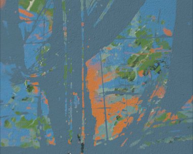 Grunge çağdaş sanat. El sanat yapılmış. renkli doku. Modern sanat. Yağlı boya darbeleri. Darbeleri. Sanatsal arka plan. Soyut resim tuval üzerine.