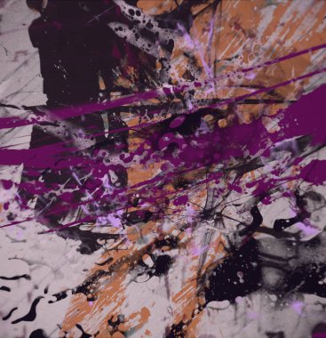 Grunge çağdaş sanat. El sanat yapılmış. renkli doku. Modern sanat. Yağlı boya darbeleri. Darbeleri. Sanatsal arka plan. Soyut resim tuval üzerine.