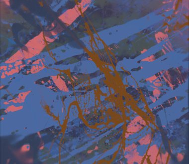 Grunge çağdaş sanat. El sanat yapılmış. renkli doku. Modern sanat. Yağlı boya darbeleri. Darbeleri. Sanatsal arka plan. Soyut resim tuval üzerine.