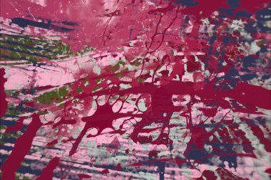 Grunge çağdaş sanat. El sanat yapılmış. renkli doku. Modern sanat. Yağlı boya darbeleri. Darbeleri. Sanatsal arka plan. Soyut resim tuval üzerine.