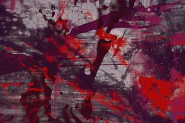 Grunge çağdaş sanat. El sanat yapılmış. renkli doku. Modern sanat. Yağlı boya darbeleri. Darbeleri. Sanatsal arka plan. Soyut resim tuval üzerine.