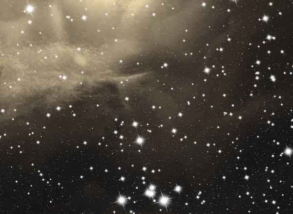 深空星场充满恒星和气体的宇宙 遥远的宇宙图解 — 图库照片