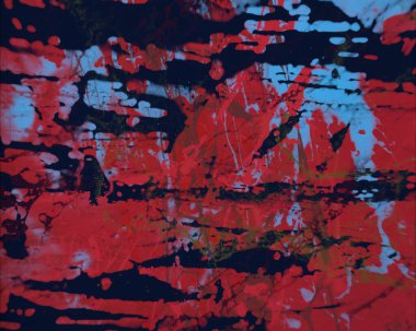 Grunge çağdaş sanat. El sanat yapılmış. renkli doku. Modern sanat. Yağlı boya darbeleri. Darbeleri. Sanatsal arka plan. Soyut resim tuval üzerine.