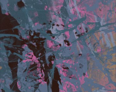 Grunge çağdaş sanat. El sanat yapılmış. renkli doku. Modern sanat. Yağlı boya darbeleri. Darbeleri. Sanatsal arka plan. Soyut resim tuval üzerine.