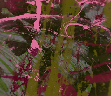 Grunge çağdaş sanat. El sanat yapılmış. renkli doku. Modern sanat. Yağlı boya darbeleri. Darbeleri. Sanatsal arka plan. Soyut resim tuval üzerine.