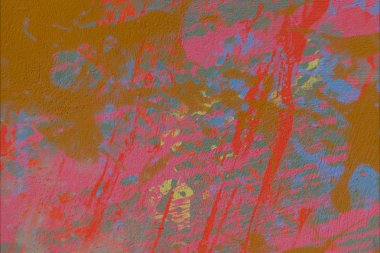 Grunge çağdaş sanat. El sanat yapılmış. renkli doku. Modern sanat. Yağlı boya darbeleri. Darbeleri. Sanatsal arka plan. Soyut resim tuval üzerine.