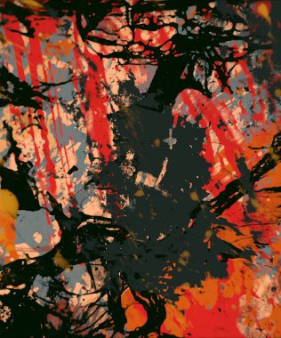 Grunge çağdaş sanat. El sanat yapılmış. renkli doku. Modern sanat. Yağlı boya darbeleri. Darbeleri. Sanatsal arka plan. Soyut resim tuval üzerine.