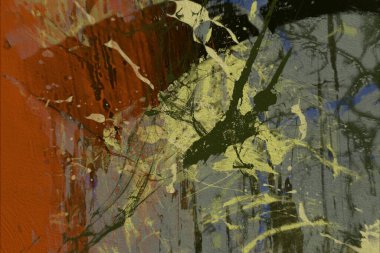 Grunge çağdaş sanat. El sanat yapılmış. renkli doku. Modern sanat. Yağlı boya darbeleri. Darbeleri. Sanatsal arka plan. Soyut resim tuval üzerine.