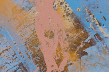 Grunge çağdaş sanat. El sanat yapılmış. renkli doku. Modern sanat. Yağlı boya darbeleri. Darbeleri. Sanatsal arka plan. Soyut resim tuval üzerine.