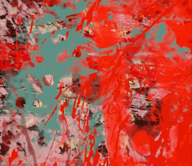 Grunge çağdaş sanat. El sanat yapılmış. renkli doku. Modern sanat. Yağlı boya darbeleri. Darbeleri. Sanatsal arka plan. Soyut resim tuval üzerine.