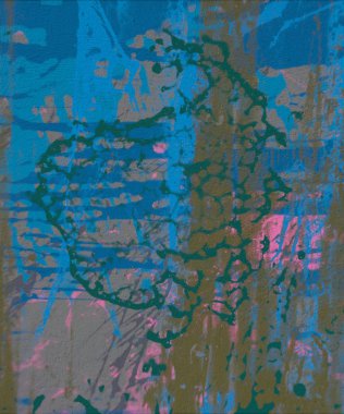 Grunge çağdaş sanat. El sanat yapılmış. renkli doku. Modern sanat. Yağlı boya darbeleri. Darbeleri. Sanatsal arka plan. Soyut resim tuval üzerine.