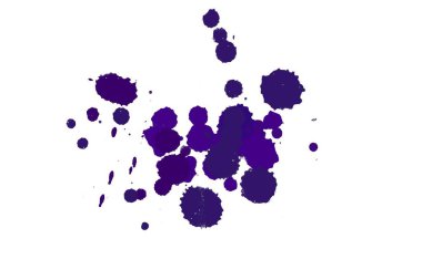 Soyut suluboya aquarelle elle çizilmiş boya sıçramak leke beyaz arka plan üzerinde