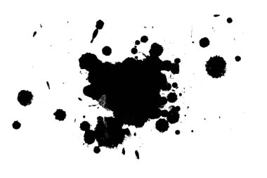 Soyut suluboya aquarelle elle çizilmiş boya sıçramak leke beyaz arka plan üzerinde