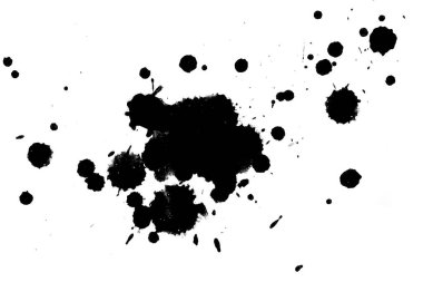 Soyut suluboya aquarelle elle çizilmiş boya sıçramak leke beyaz arka plan üzerinde