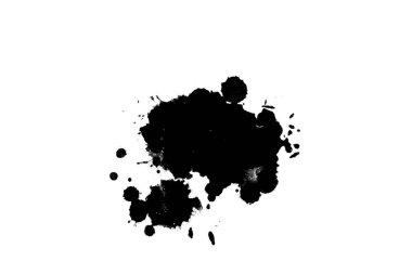 Soyut suluboya aquarelle elle çizilmiş boya sıçramak leke beyaz arka plan üzerinde