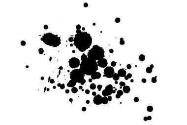 Soyut suluboya aquarelle elle çizilmiş boya sıçramak leke beyaz arka plan üzerinde